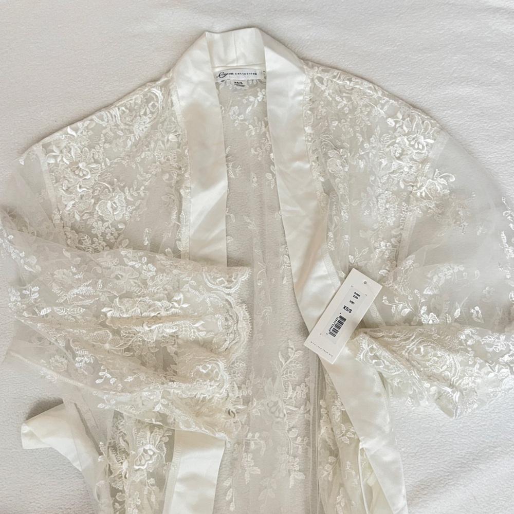 RYA COLLECTION DARLING ROBE COVER UP IVORY